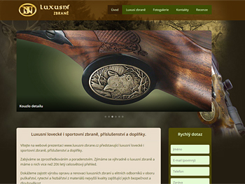 webová prezentace luxusní zbraně