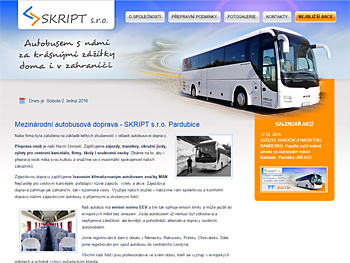 webová prezentace autobusového dopravce